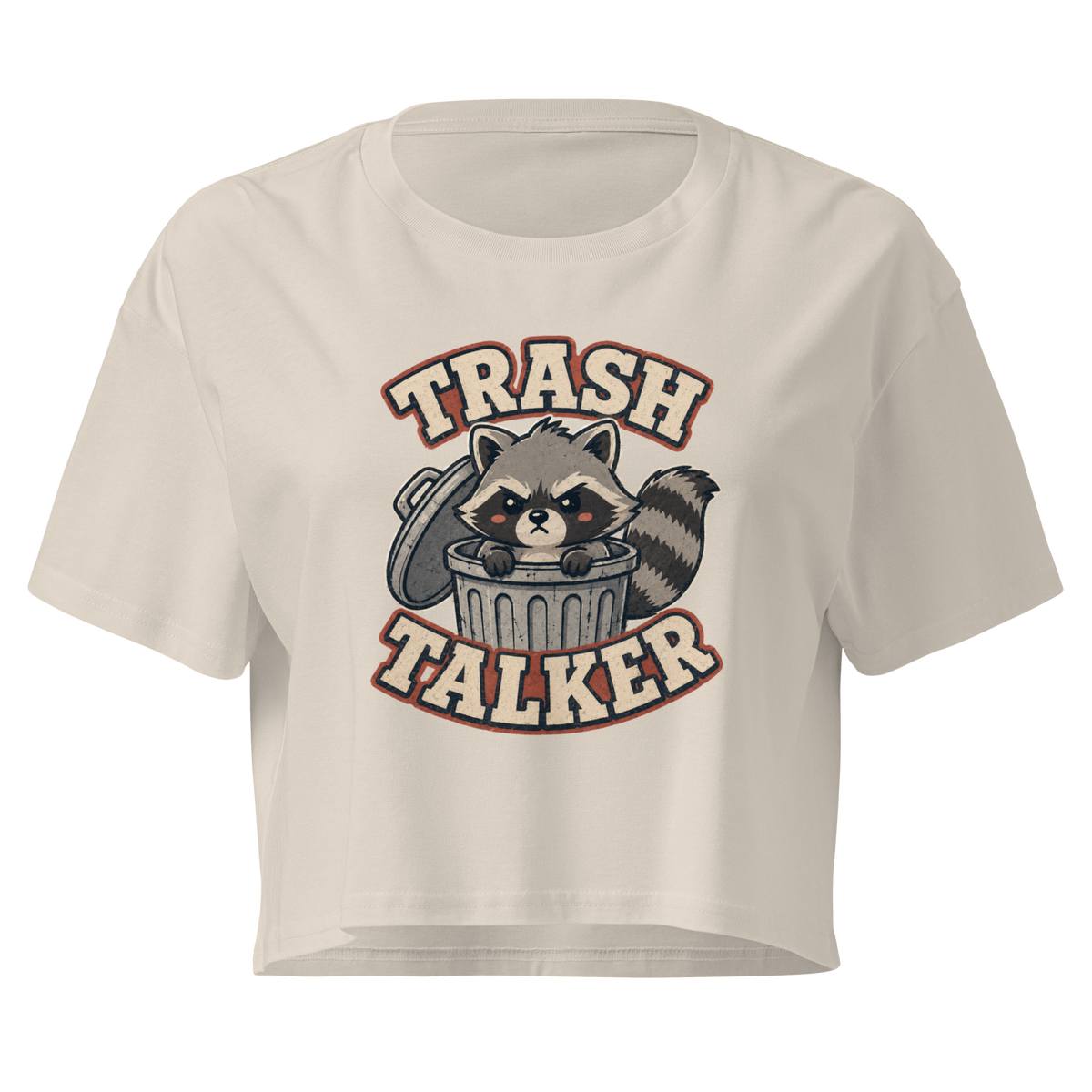 Trash Talker Relaxed Crop Top - Bone