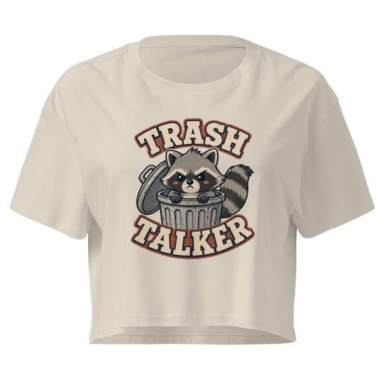 Trash Talker Relaxed Crop Top - Bone
