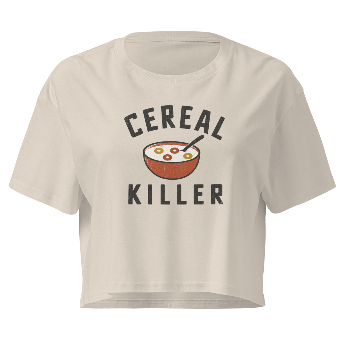Cereal Killer Relaxed Crop Top - Bone