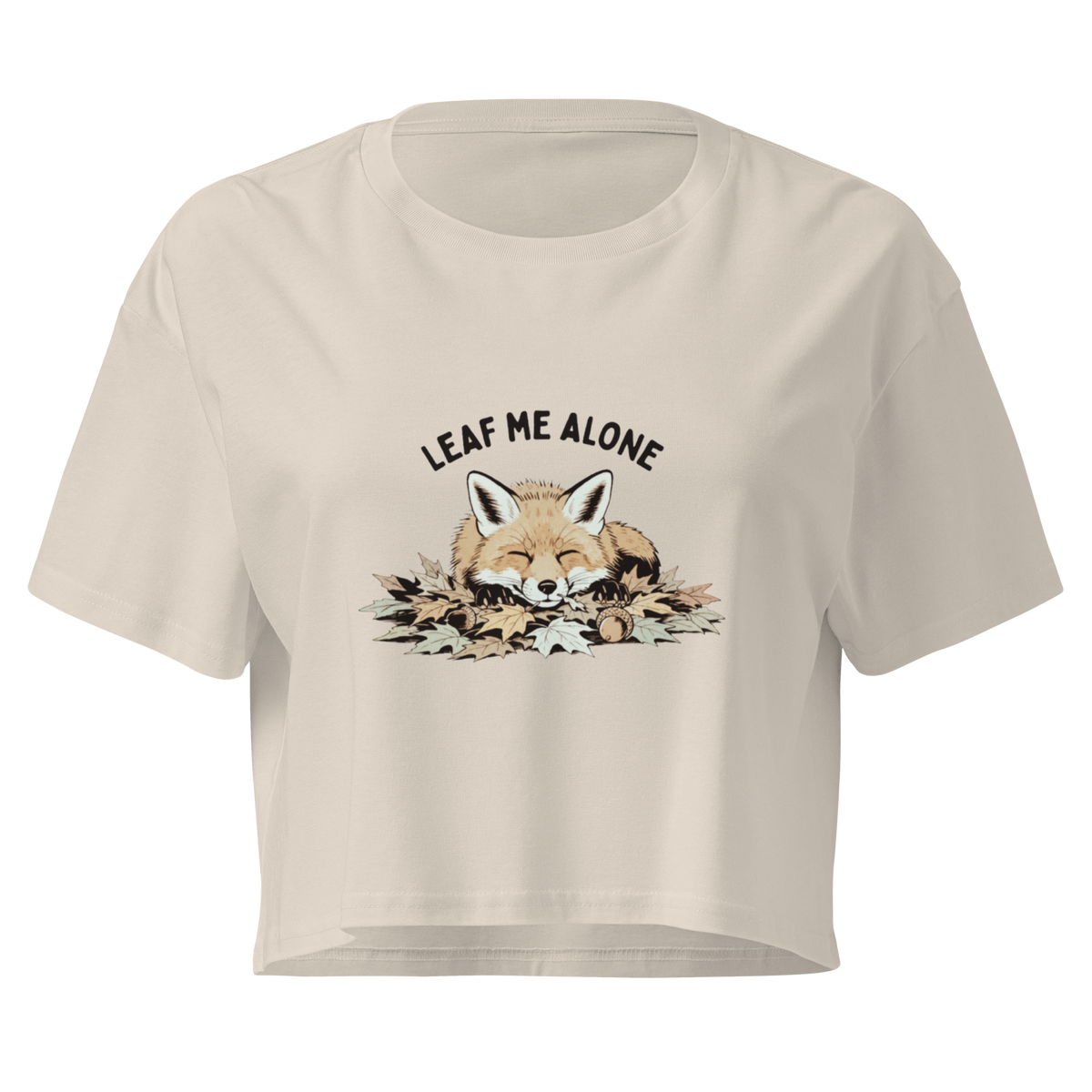 Leaf Me Alone (Fox) Relaxed Crop Top