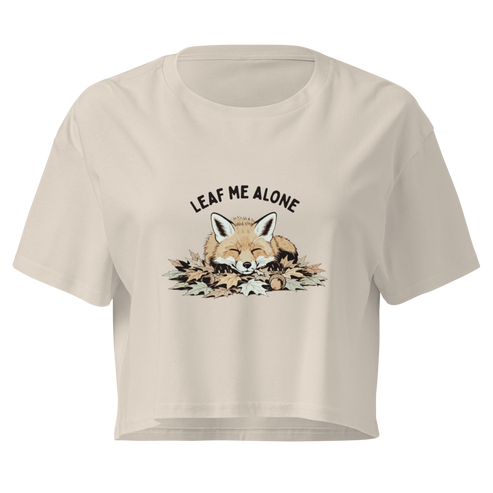 Leaf Me Alone (Fox) Relaxed Crop Top