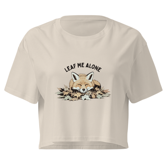Leaf Me Alone (Fox) Relaxed Crop Top