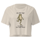 On My Way to Make the Vibes Weird Crop Top in Bone, front