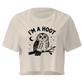 I'm a Hoot Crop Top in Bone, front