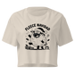 Fleece Navidad Crop Top in Bone, front