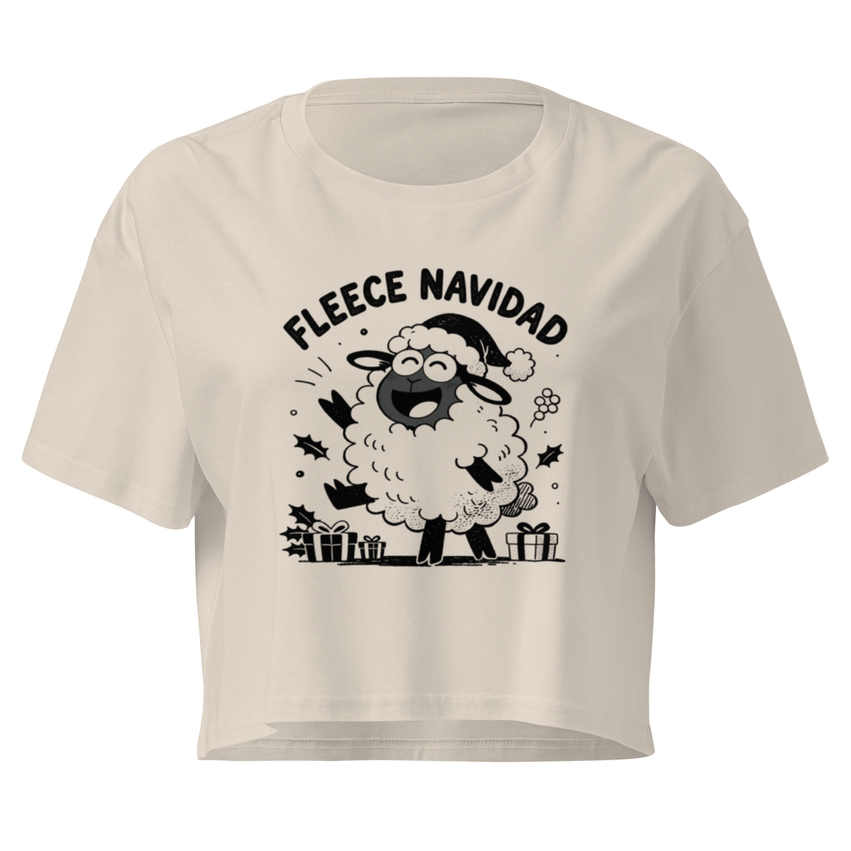 Fleece Navidad Relaxed Crop Top