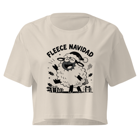 Fleece Navidad Relaxed Crop Top