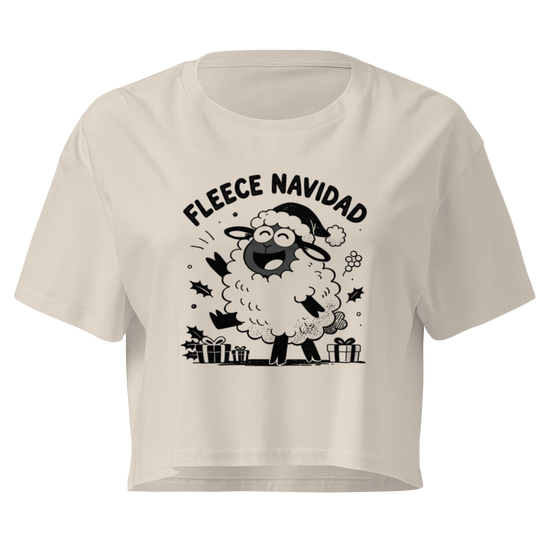 Fleece Navidad Relaxed Crop Top