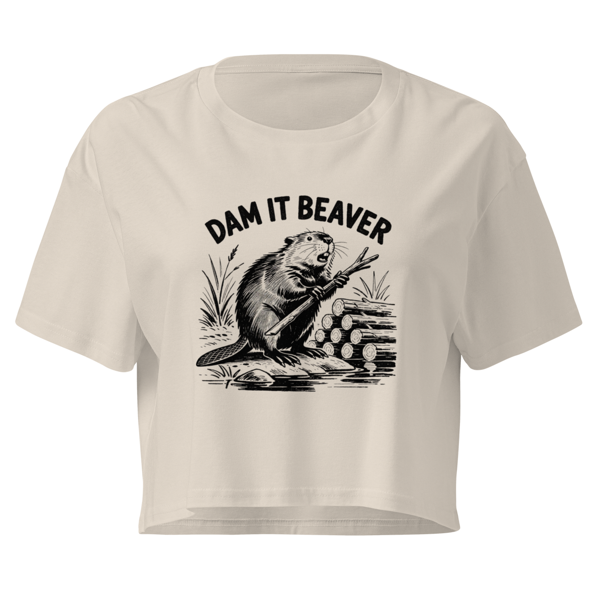 Dam It Beaver Relaxed Crop Top