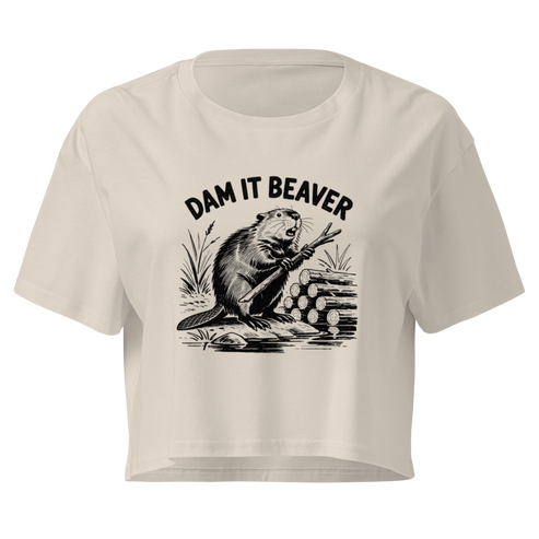Dam It Beaver Relaxed Crop Top