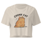 Chonk Cat Crop Top in Bone, front