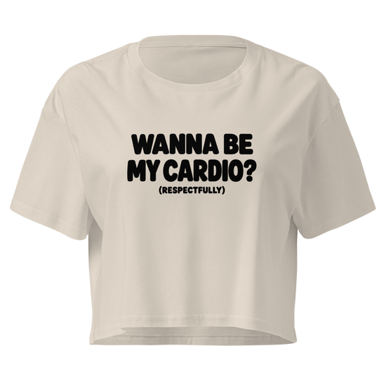 Wanna Be My Cardio? Relaxed Crop Top