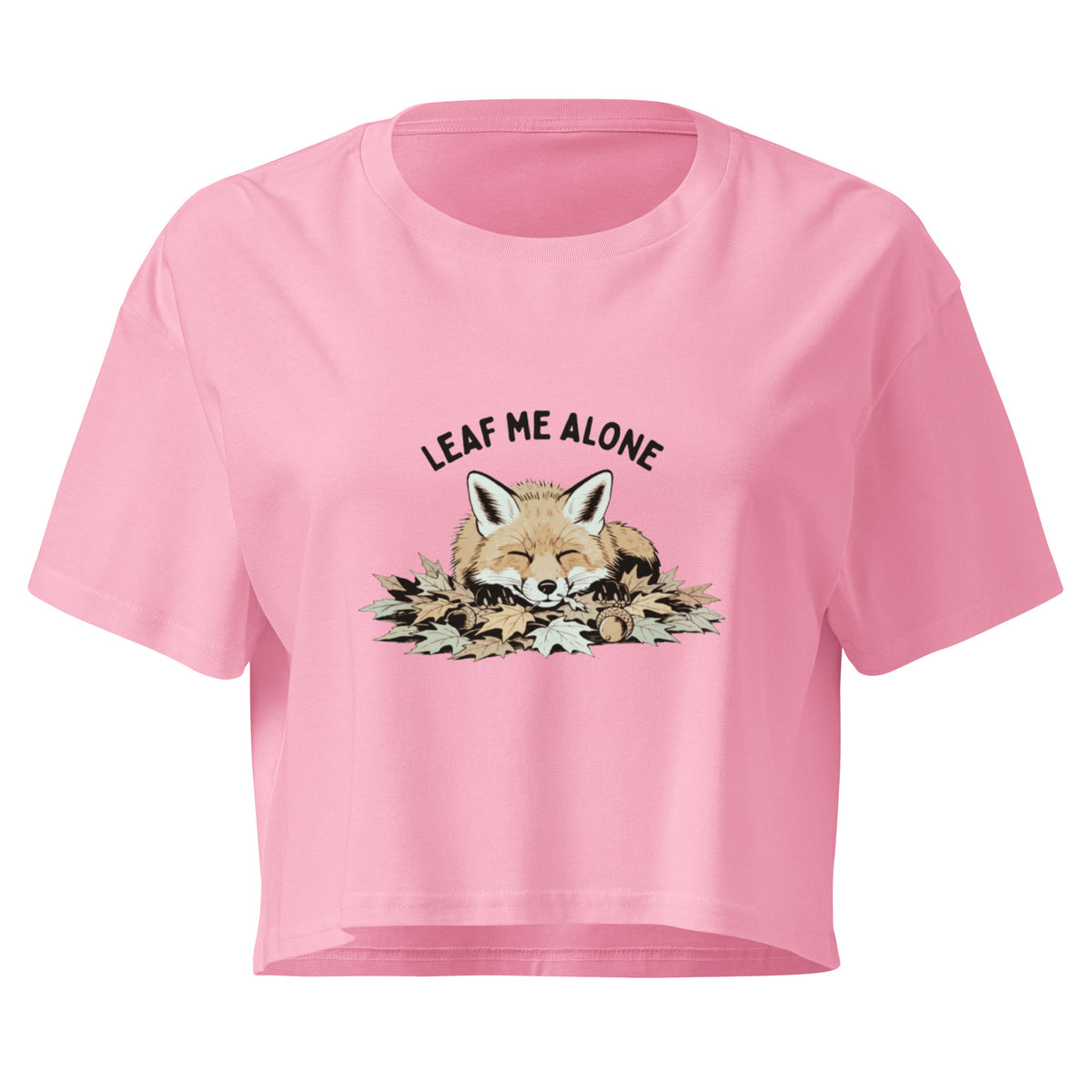 Leaf Me Alone (Fox) Relaxed Crop Top