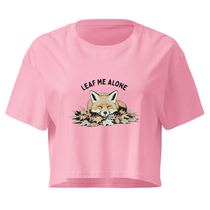 Leaf Me Alone (Fox) Relaxed Crop Top