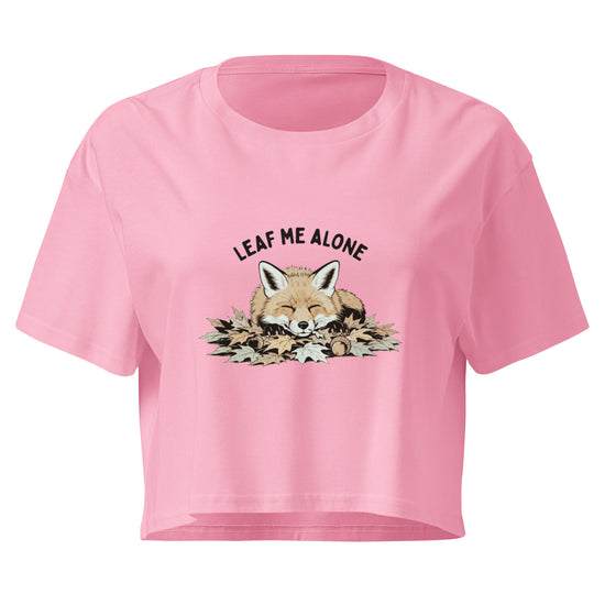 Leaf Me Alone (Fox) Relaxed Crop Top
