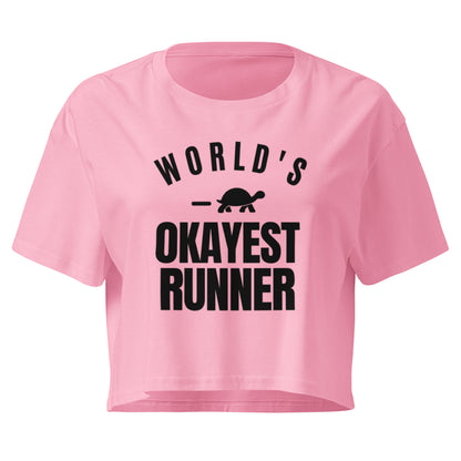 World's Okayest Runner Relaxed Crop Top