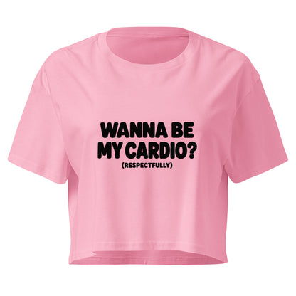 Wanna Be My Cardio? Relaxed Crop Top