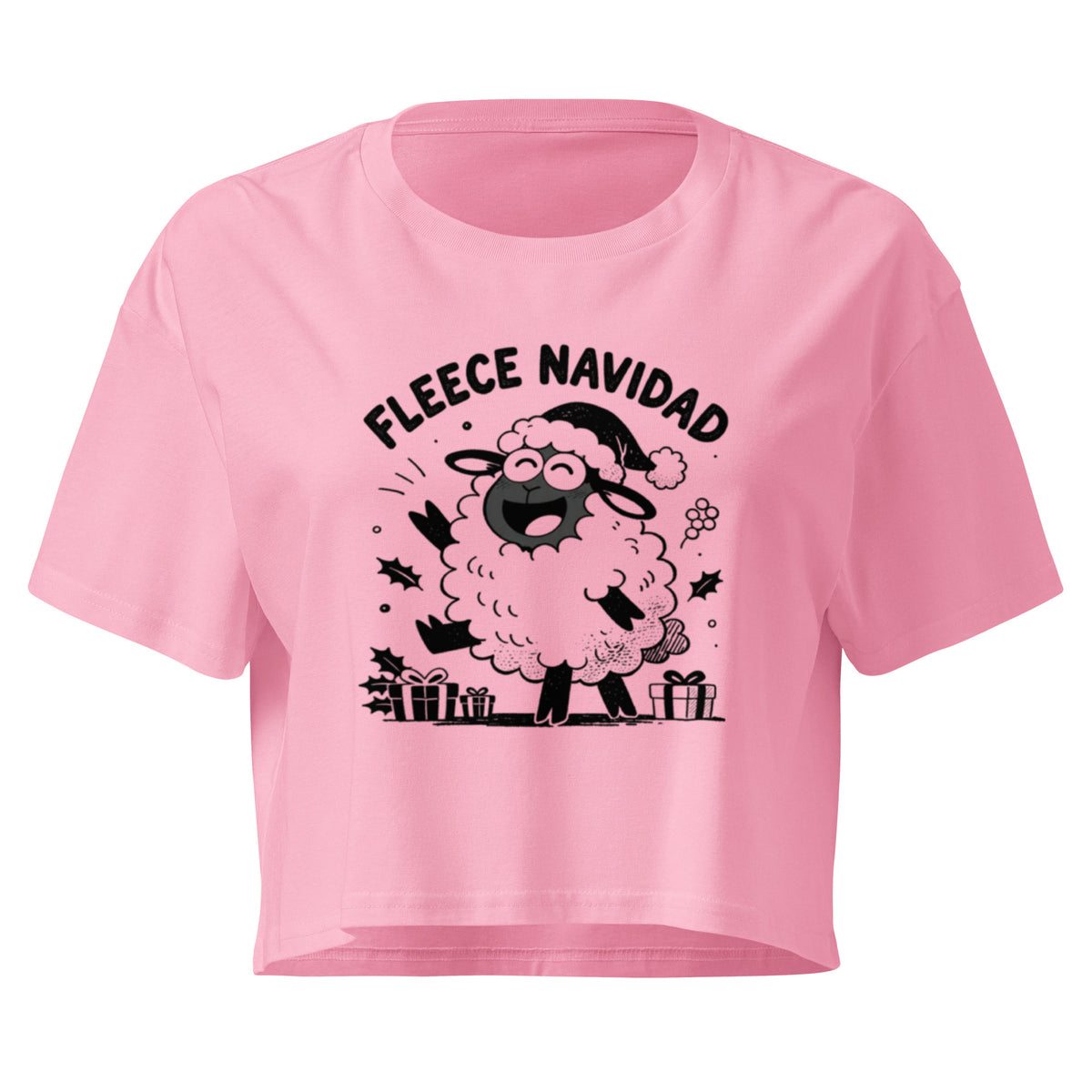 Fleece Navidad Relaxed Crop Top