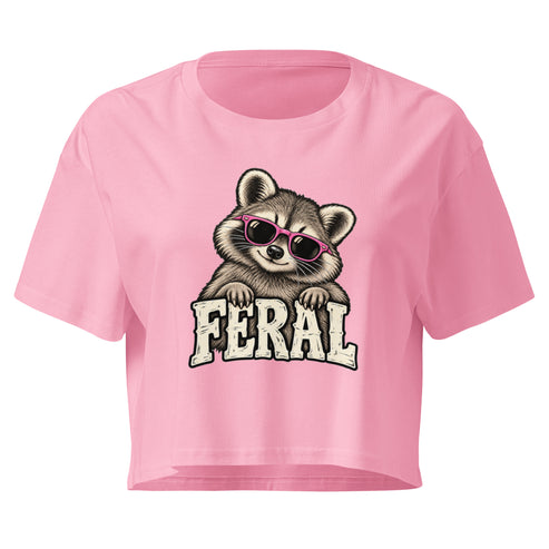 Feral Raccoon Relaxed Crop Top