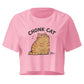 Chonk Cat Crop Top in Bubblegum, front
