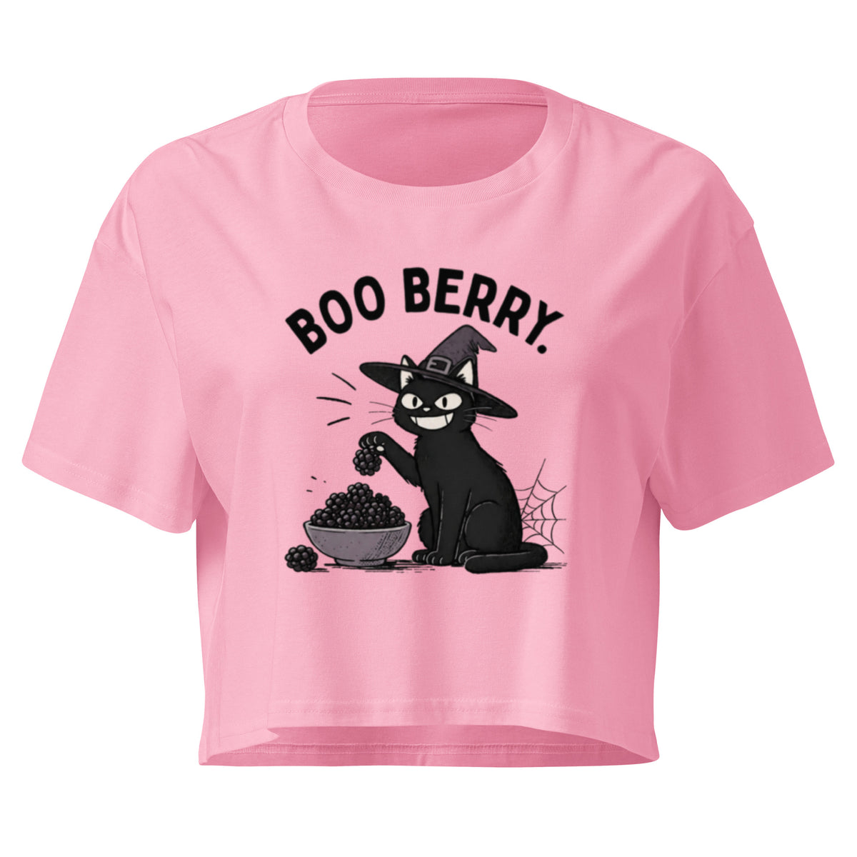Boo Berry Crop Top in Bubblegum, front