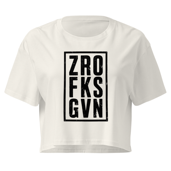 ZRO FKS GVN Relaxed Crop Top - Ecru
