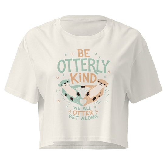 Be Otterly Kind Relaxed Crop Top - Ecru