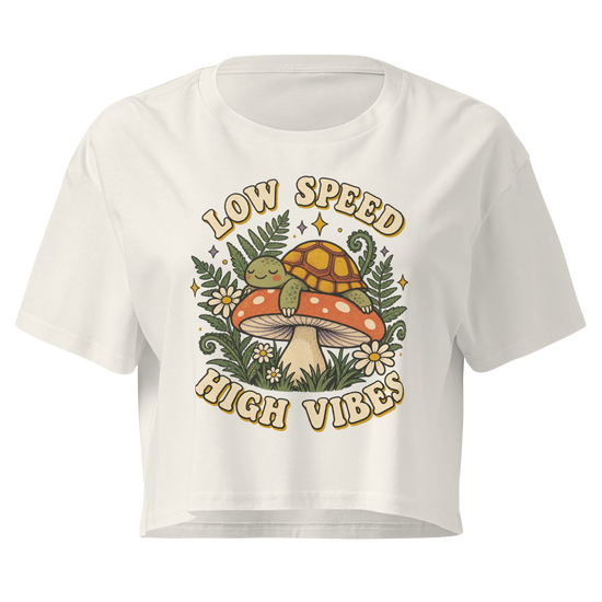 Low Speed High Vibes Relaxed Crop Top - Ecru
