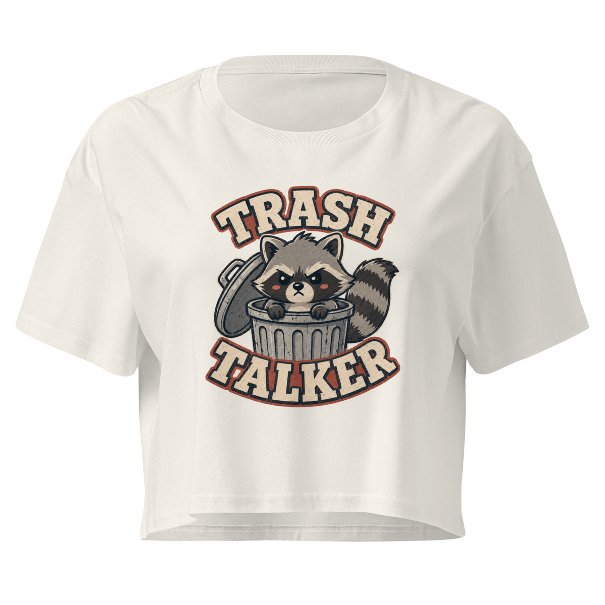 Trash Talker Relaxed Crop Top - Ecru