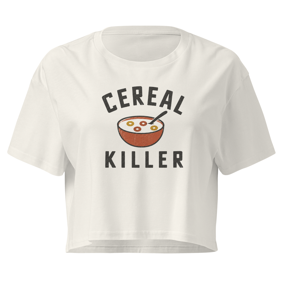 Cereal Killer Relaxed Crop Top - Ecru