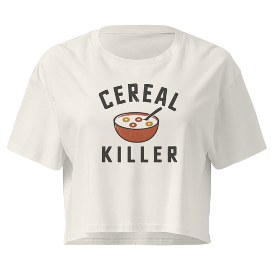 Cereal Killer Relaxed Crop Top - Ecru