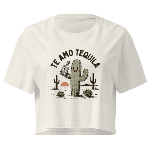Te Amo Tequila Relaxed Crop Top