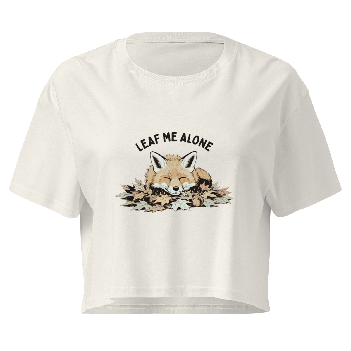 Leaf Me Alone (Fox) Relaxed Crop Top