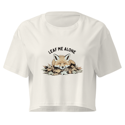 Leaf Me Alone (Fox) Relaxed Crop Top