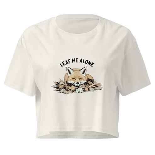 Leaf Me Alone (Fox) Relaxed Crop Top