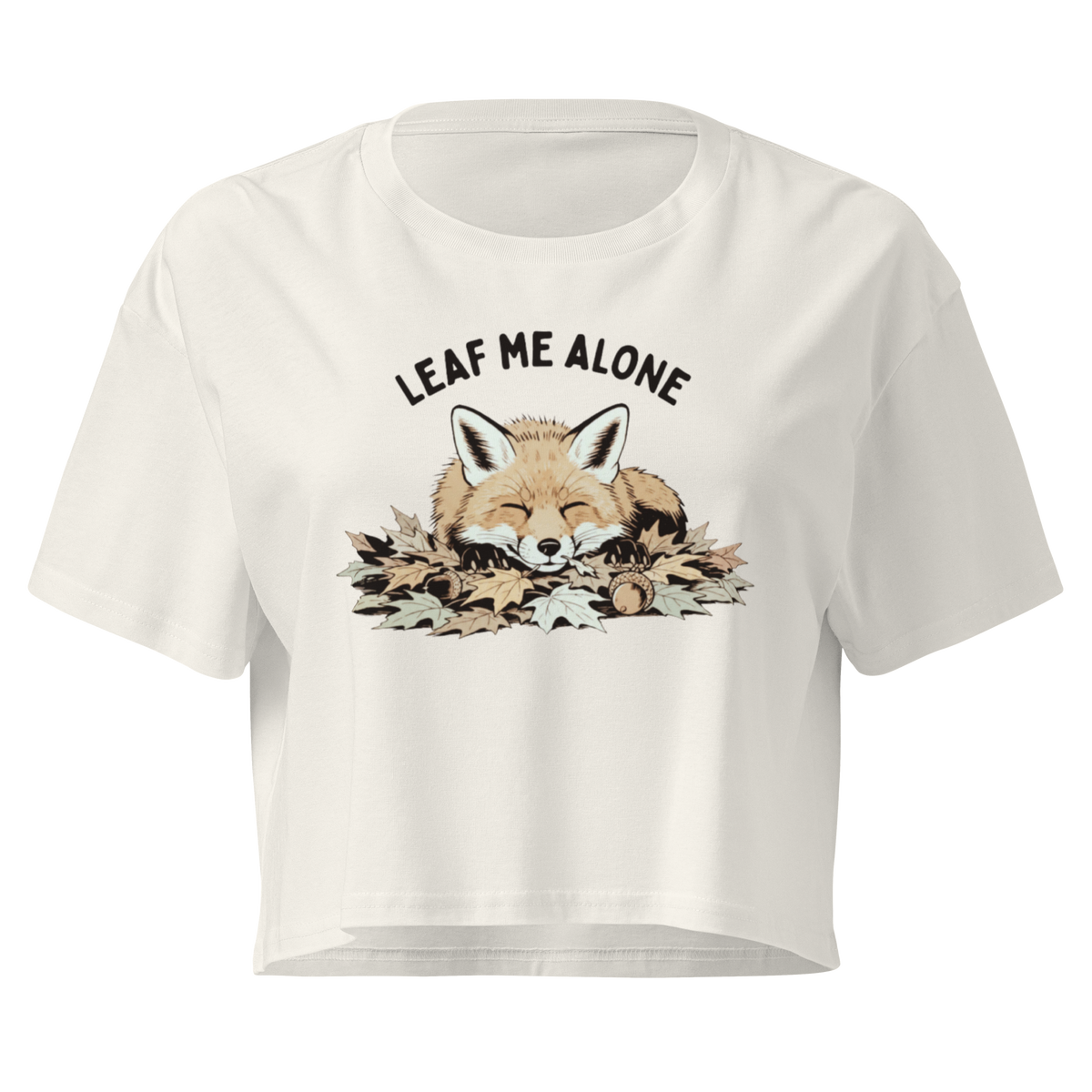 Leaf Me Alone (Fox) Relaxed Crop Top