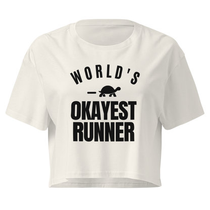 World's Okayest Runner Relaxed Crop Top