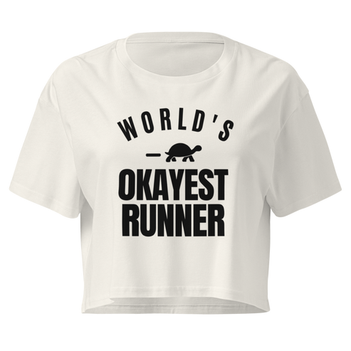 World's Okayest Runner Relaxed Crop Top