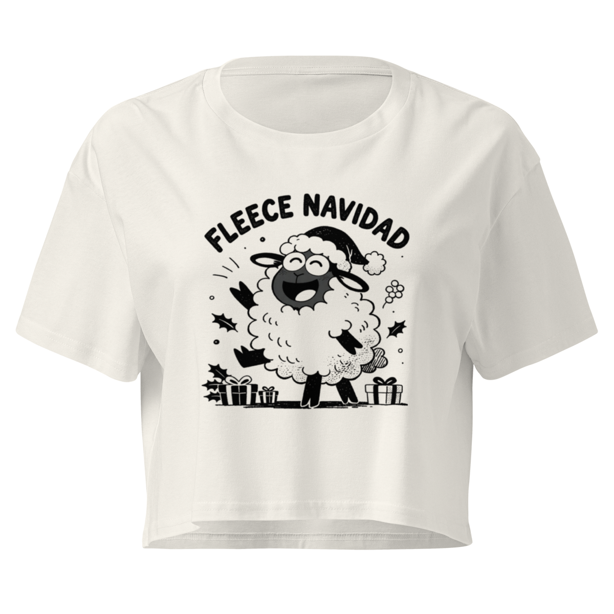 Fleece Navidad Relaxed Crop Top