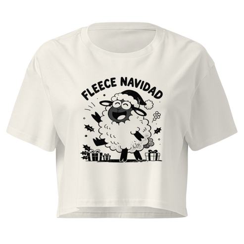 Fleece Navidad Relaxed Crop Top