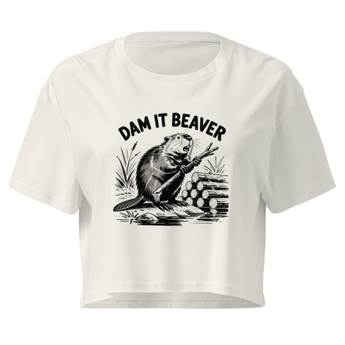 Dam It Beaver Relaxed Crop Top