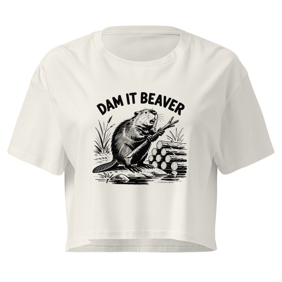 Dam It Beaver Relaxed Crop Top