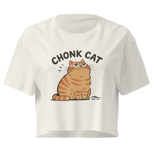 Chonk Cat Relaxed Crop Top