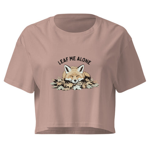 Leaf Me Alone (Fox) Relaxed Crop Top
