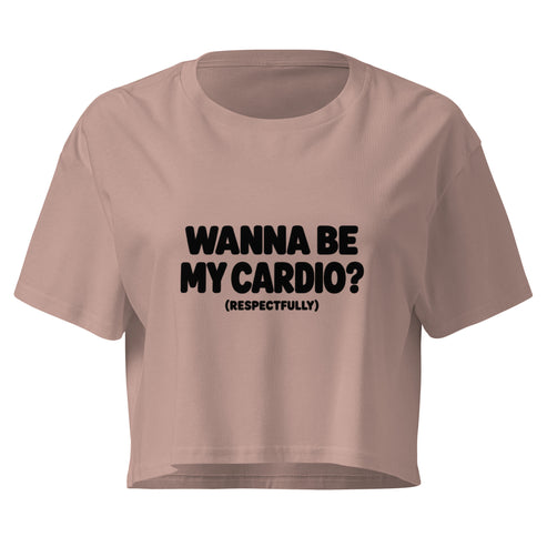 Wanna Be My Cardio? Relaxed Crop Top