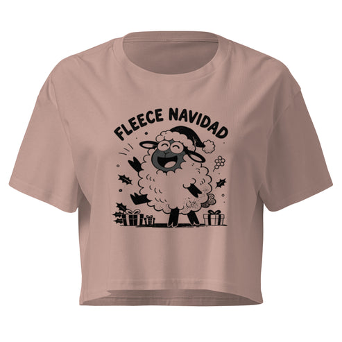 Fleece Navidad Relaxed Crop Top