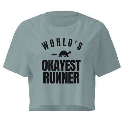 World's Okayest Runner Relaxed Crop Top