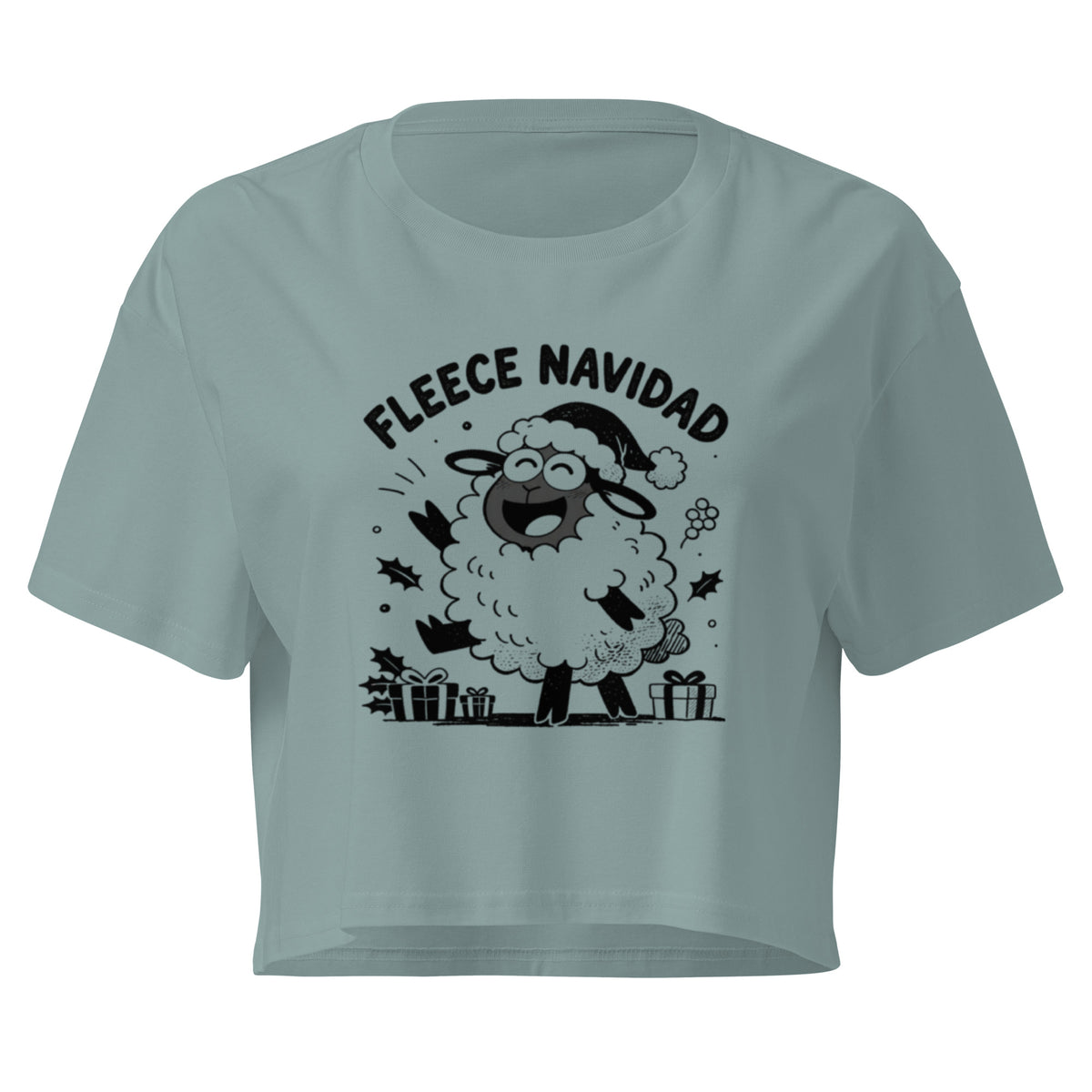 Fleece Navidad Relaxed Crop Top