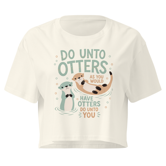 Do Unto Otters Relaxed Crop Top - Natural