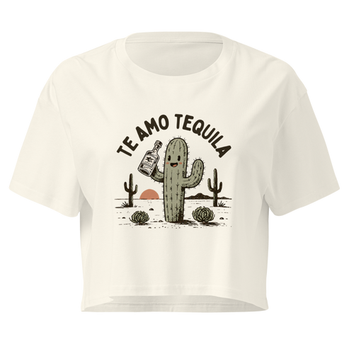 Te Amo Tequila Relaxed Crop Top
